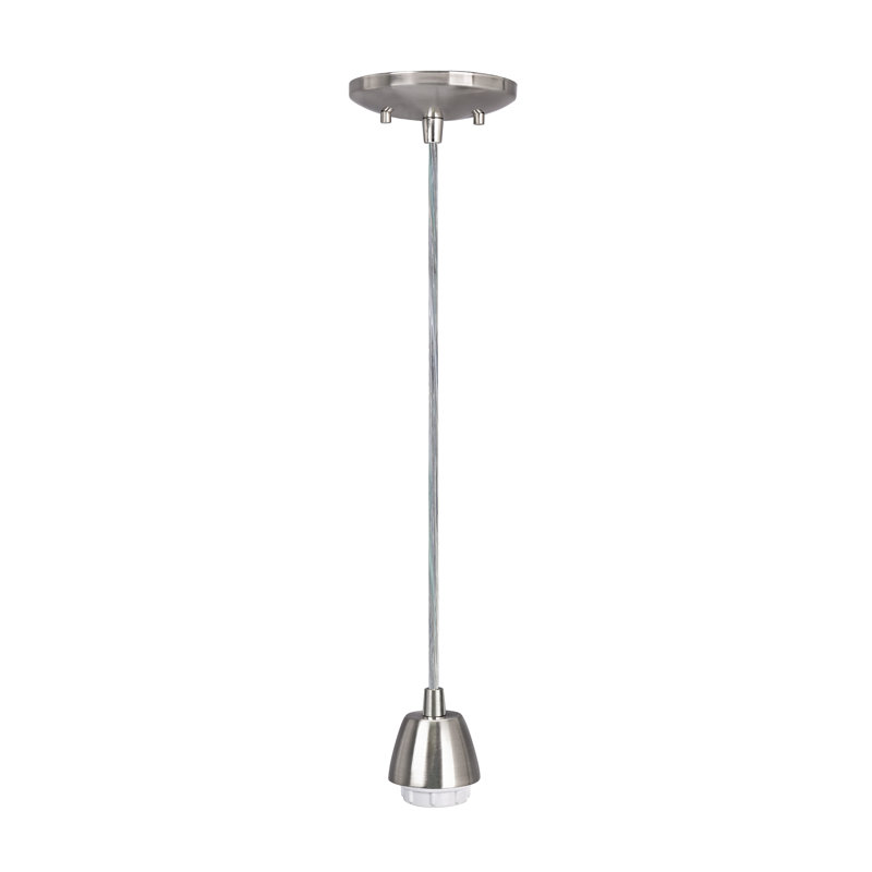 1-Light Hanging Socket Mini Pendant Kit, Satin Nickel