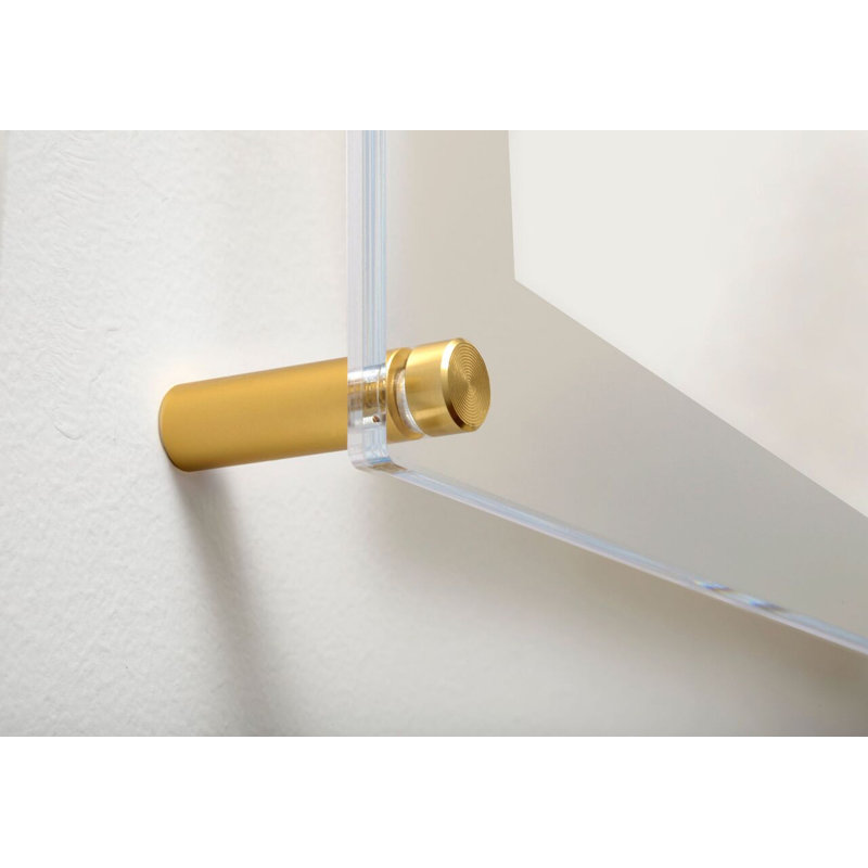 Clear UV-Grade Acrylic Modern Floating Picture Frame, Gold, 16" W x 20" H