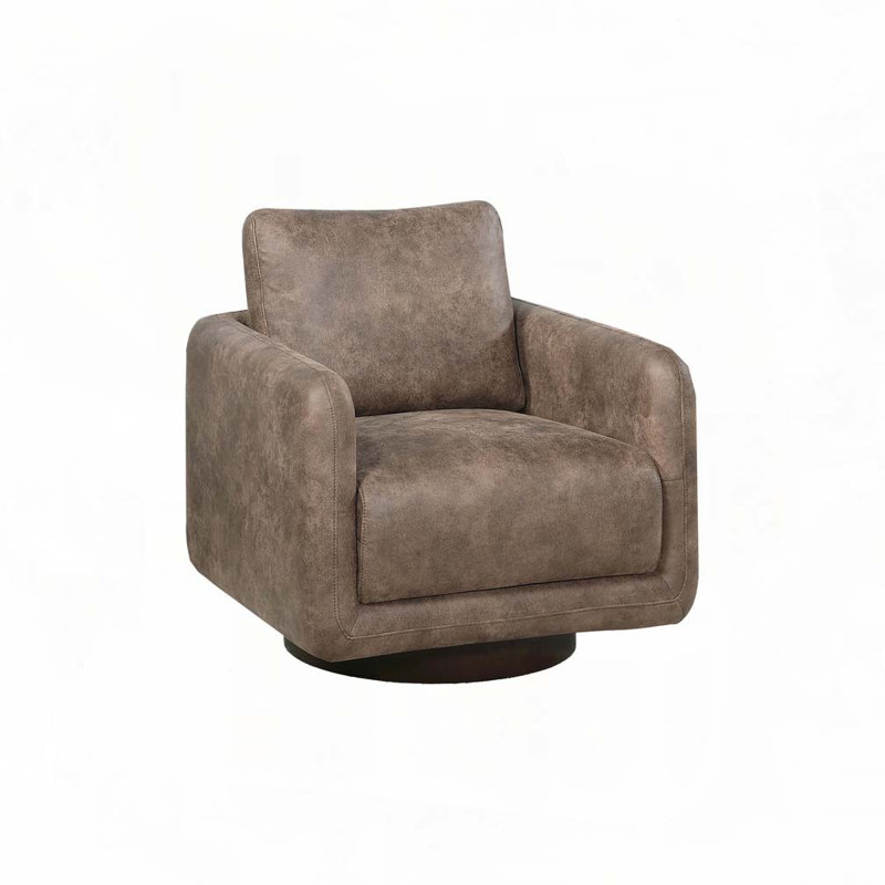 Fauteuil d'appoint pivotant en similicuir, Auburn