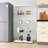 Two-Door Glass Display Cabinet 4 Shelves With Door, Floor Standing Curio Bookshelf For Living Room Bedroom Office, 64.7"*31.7"*14.3"-900099219