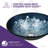 ANZZI Makata 17.7'' Silver Burst Tempered Glass Circular Bathroom Sink