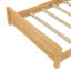 Structure de lit simple en bois massif avec tête de lit, conception à profil bas, finition naturelle et lattes de support-692957881