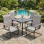 Ensemble repas 5 pièces pour l'extérieur avec chaises à ressorts en C textilene-131373593-131373594-131373596