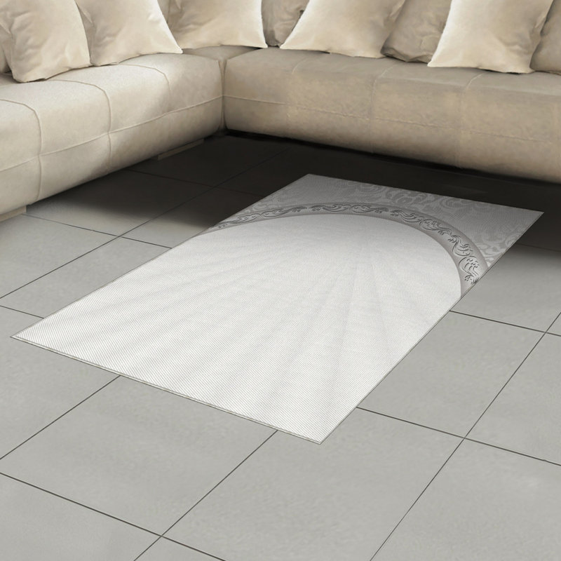 Damask High Density Long Fiber Poly Threads Decorative Area Rug Carpet, Rectangle 4' x 5'8"