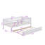 Lit de jour en bois rustique avec lit gigogne sous le lit et garde-corps de style barrière-1442121048