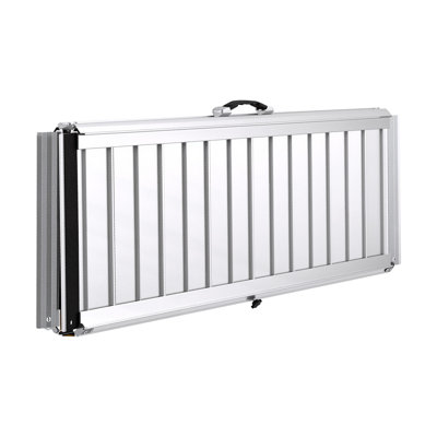 Portable Wheelchair Ramp, 4FT, Non-Slip Aluminum Folding Handicap Ramp for Wheelchair, 800 lbs Capacity, Door Threshold Ramps for Home Steps, Stairs, Entry, Threshold, Doorways, Scooter, Curbs