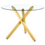 Ensemble de table et de chaises. Table ronde en verre moderne: 39 po de diamètre