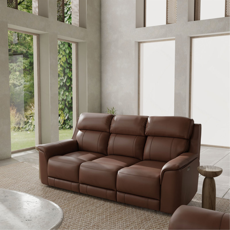 Power Reclining Sofa, Pecan
