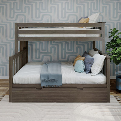 Twin Over Full Bunk Bed With Ladder On End And Trundle by Harriet Bee
