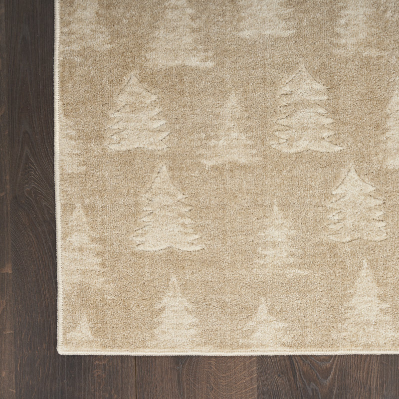 Millwood Pines Accent Decor/Xmas Christmas Tree Beige Indoor, Runner 2' x 4'2"