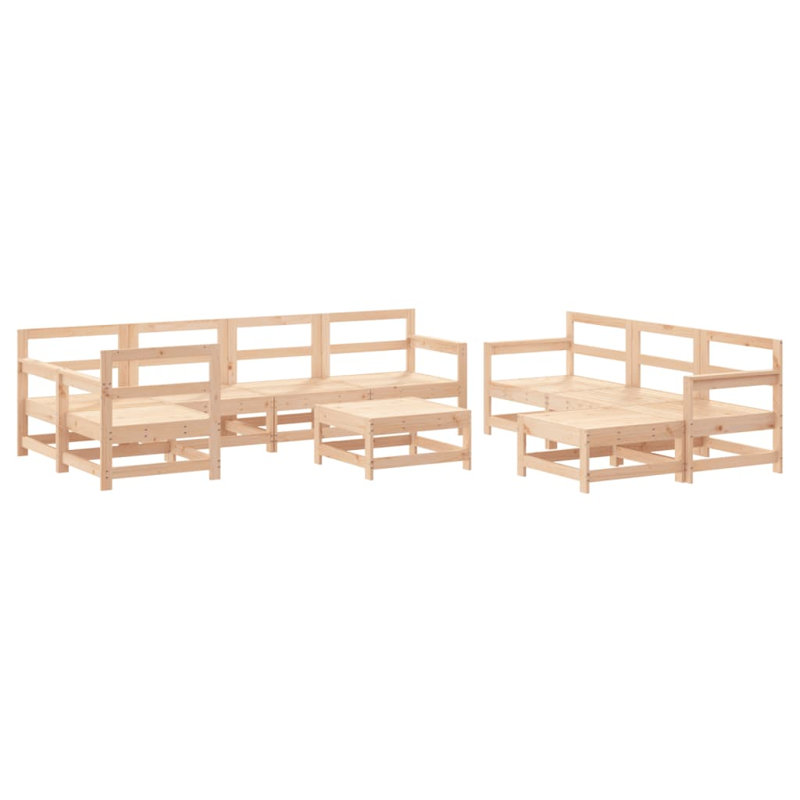 Korinne 66cm Wide U-Shaped Wood Patio Sofa, Natural