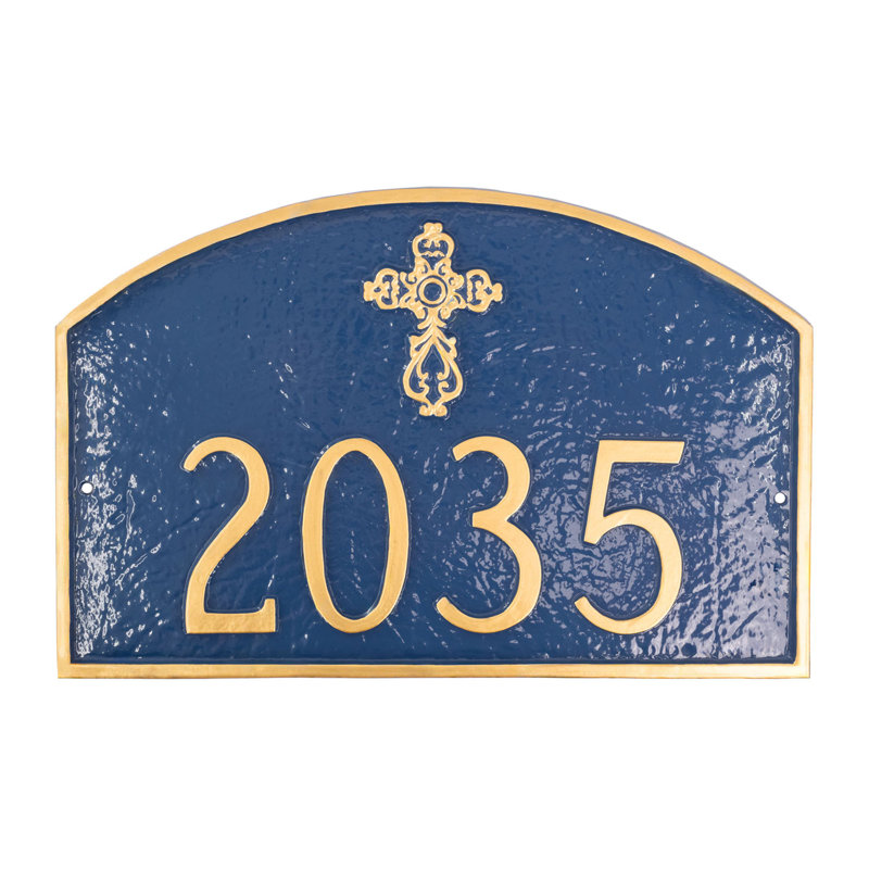 plaque d’adresse murale sur 1 ligne Prestige, Noir / argent
