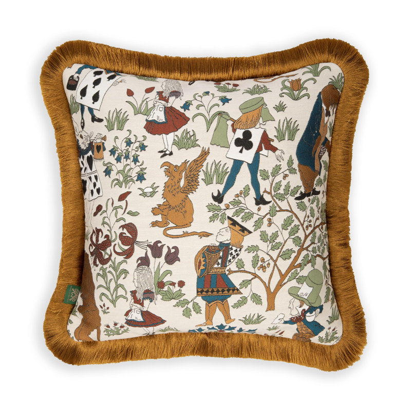 Alice in Wonderland Throw Square Pillow Cover & Insert