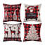 Ensemble de 4 housses de coussin décoratives à carreaux Buffalo pour Noël