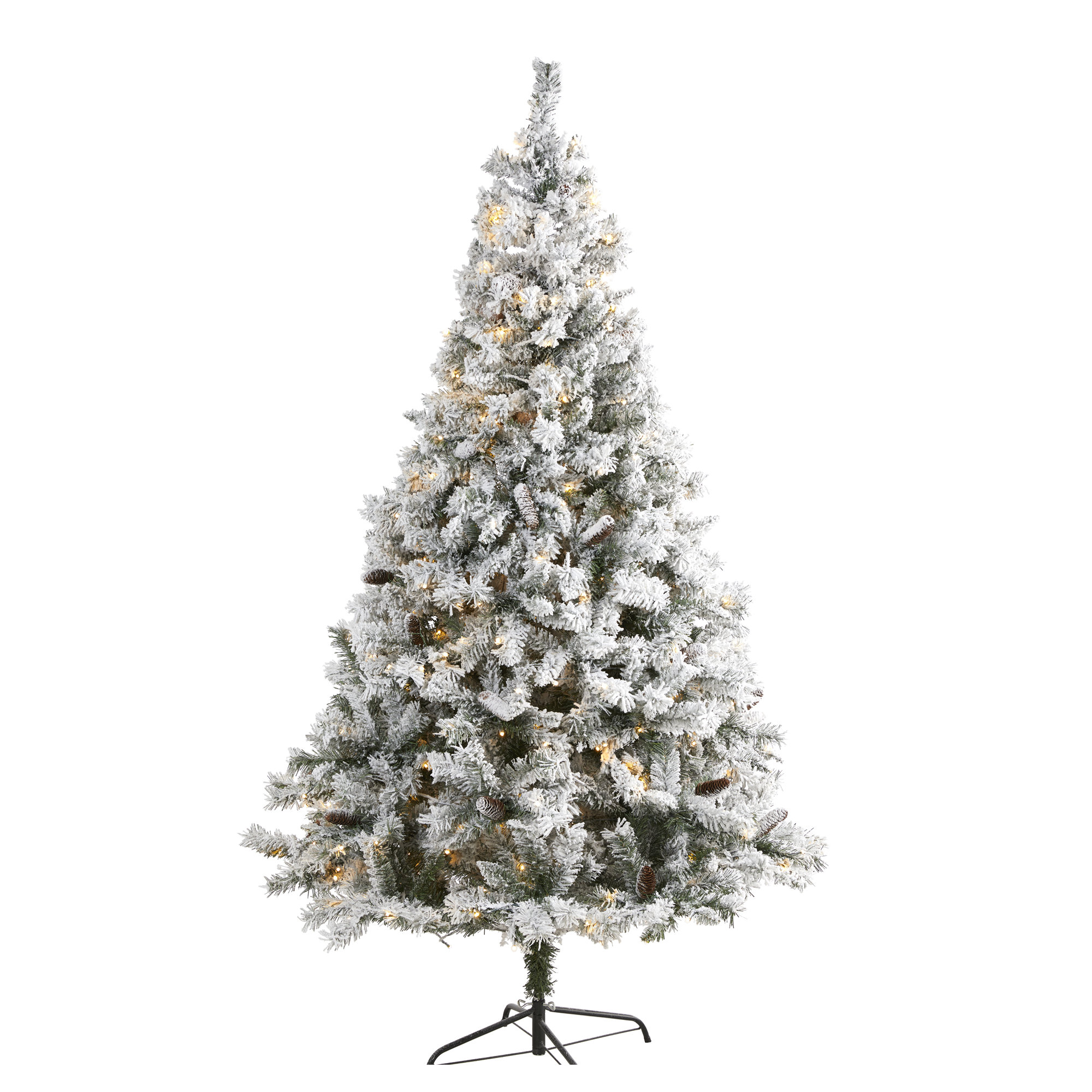 Lighted Artificial Pine Christmas Tree, 7' H