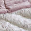 2 pièces d'édredon à poils longs en fausse fourrure pour lit simple / simple TG, rose / blanc, lit doux et chaud TG, duvet synthétique-118893886