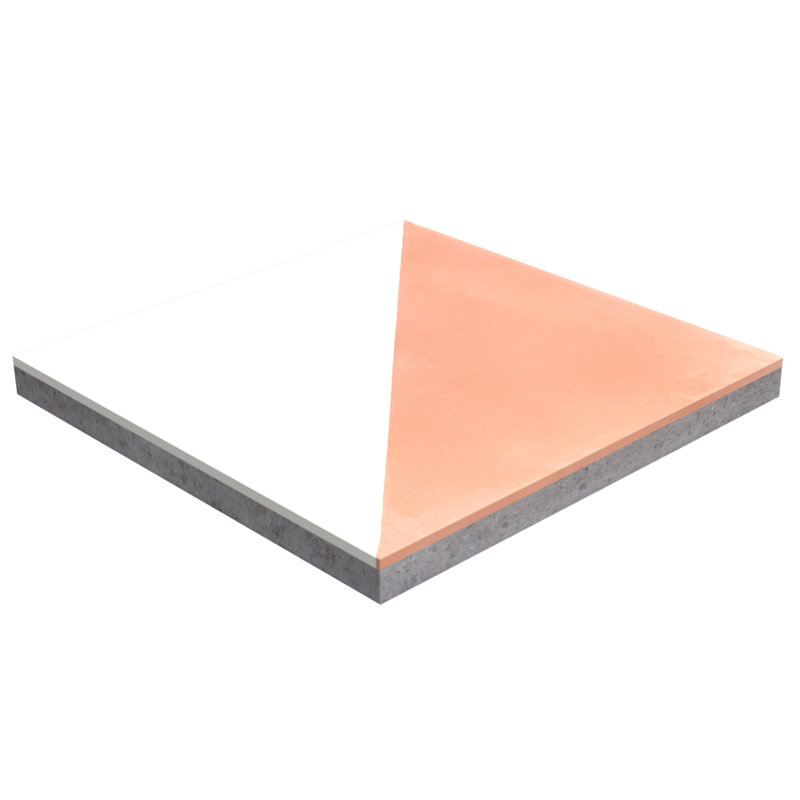 Man Overboard 8" x 8" Cement Wall & Floor Tile, Smoky Coral & White