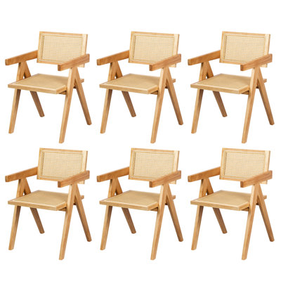 Beka 16.9'' H Walnut Solid Wood Armchair