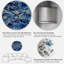Horloge murale moderne Blue Gold-124442547