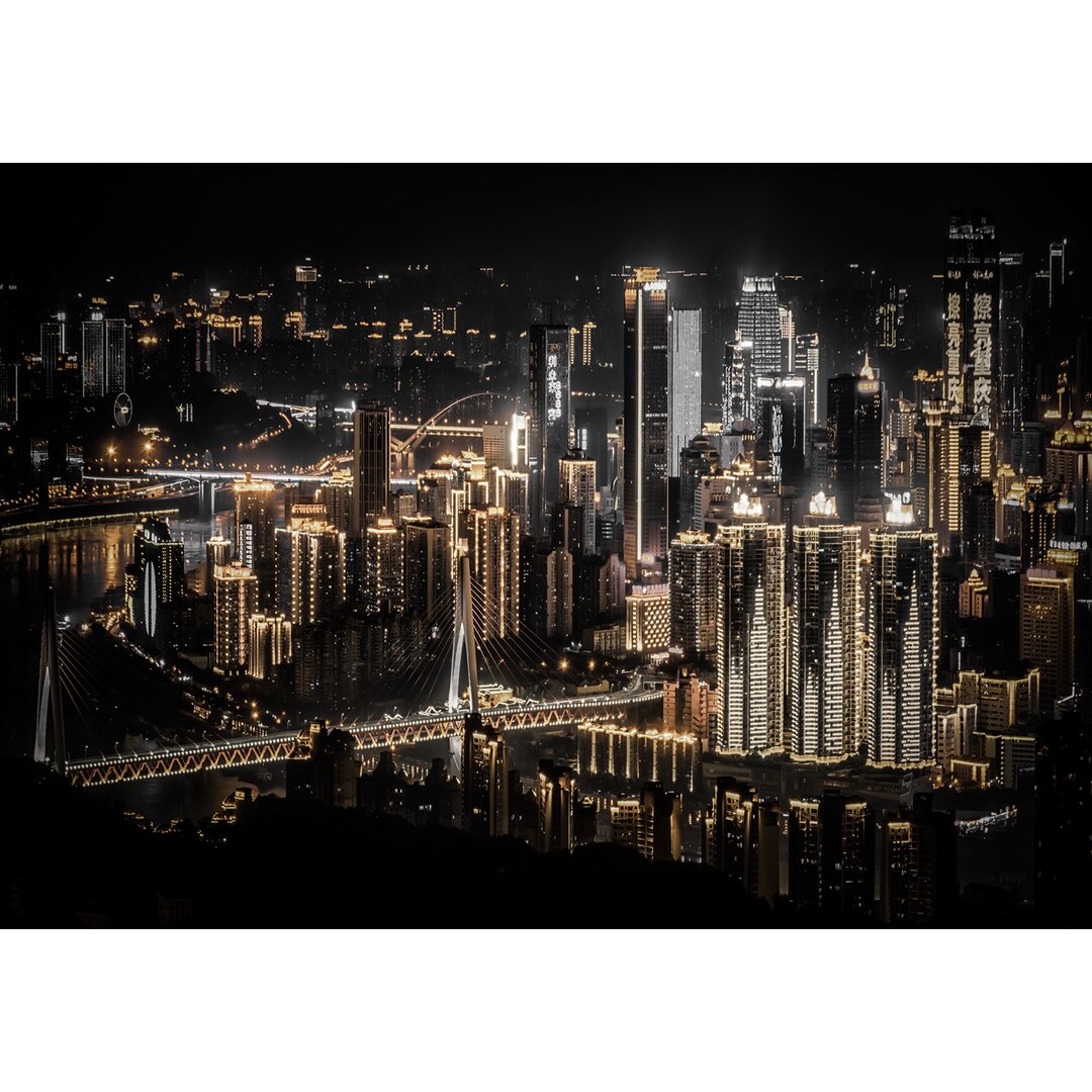 Fototapete Nacht Stadt Papier 2.54 m x 368 cm