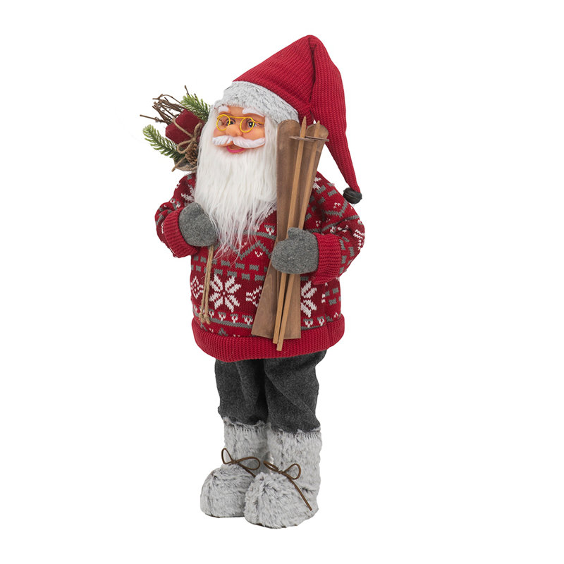 Père Noël debout avec lumières DEL et mouvement, parfait pour répandre la joie des Fêtes et rehausser le décor festif.