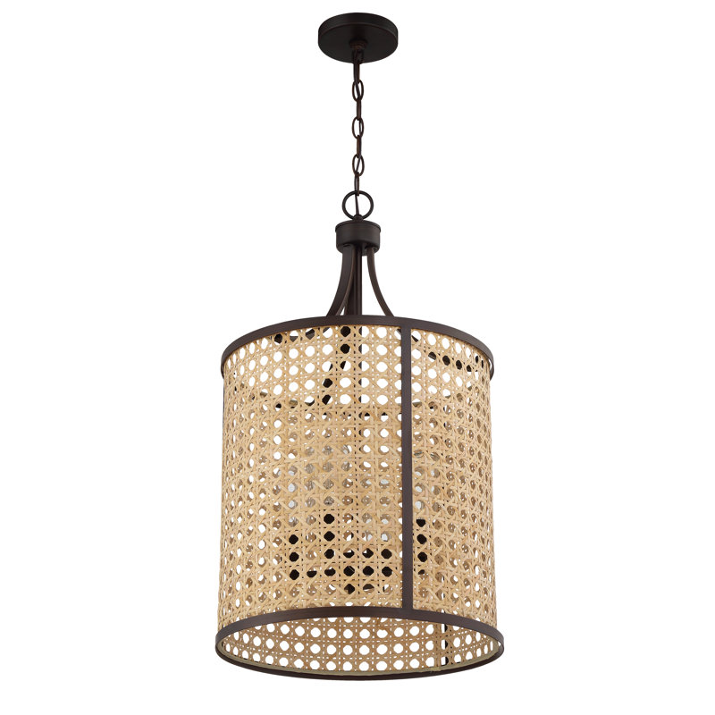 Luminaire suspendu cylindrique à 4 lumières Rehoboth