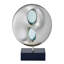 Lampe de table design ultra-moderne avec lumières DEL et miroir infini noir et argent