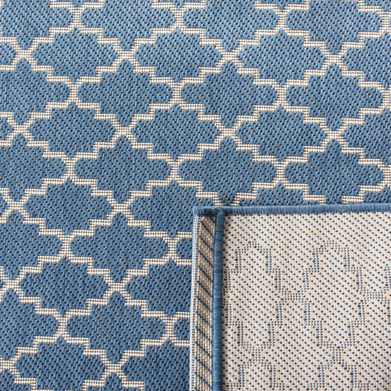 Herefordshire Performance Geometric Indoor/Outdoor Area Rug, Square 6'7"