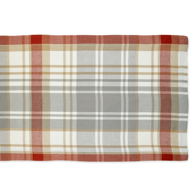 Alcova Plaid 100% Cotton Table Runner, 108" x 14"