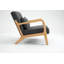 Chaise d'appoint Mid-Century moderne avec structure en bois, chaises de salon rembourrées avec coussin de taille, fauteuil de lecture pour véranda de chambre à coucher-1750340347-1750340350