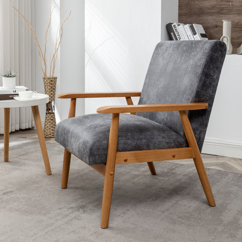 Fauteuil large classique Mid-Century moderne, Gray