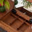 Nut-brown+Black Solid Wood Accent Cabinet