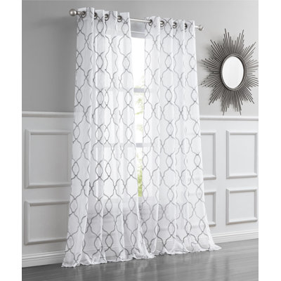 Ensemble de 2 rideaux transparents à simple panneau pour fenêtre, 54 po x 84 po, pour le salon, la chambre à coucher, les rideaux de style campagnard, les décorations bohémiennes, les rideaux filtrant la lumière, les rideaux à œillets et la machin