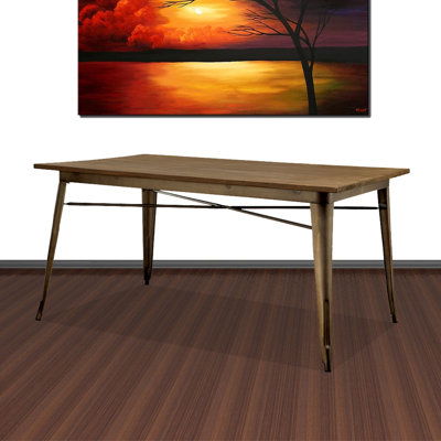 Khamis Walnut Solid Wood Dining Table
