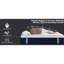 Matelas pour grand lit ferme de 12 pouces avec support à 5 zones pour le soulagement des épaules, conception d'inspiration hôtelière à 7 couches, mousse à mémoire de forme, blanc et bleu