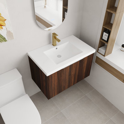 Ensemble de meuble-lavabo mural simple 30 po