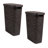 Slim Laundry Hamper, 40 Liter Capacity, Hinged Lid, 2 Pack-81245422-112438265