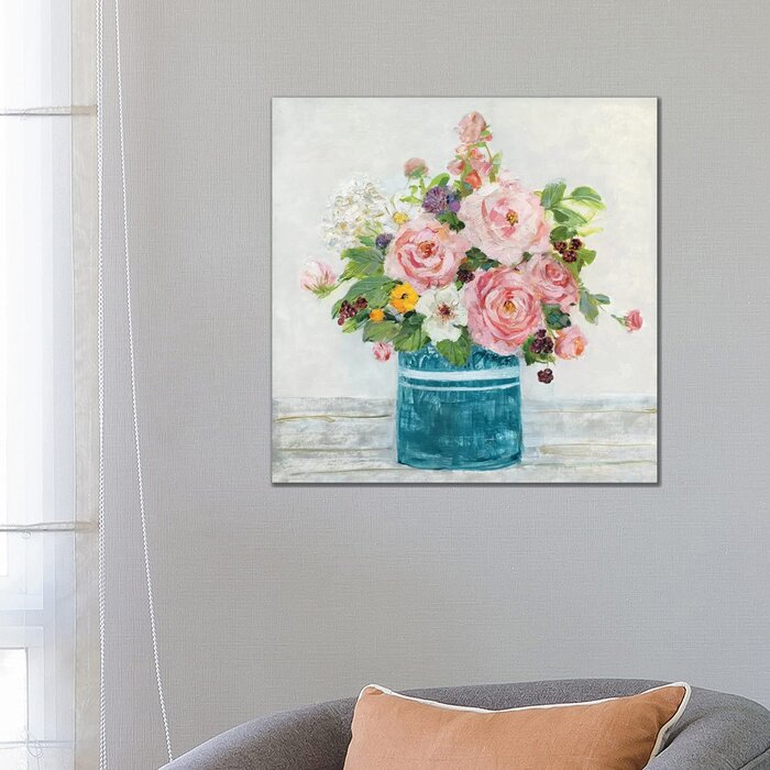 House of Hampton® Cottage Garden I Framed by Sally Swatland Painting ...