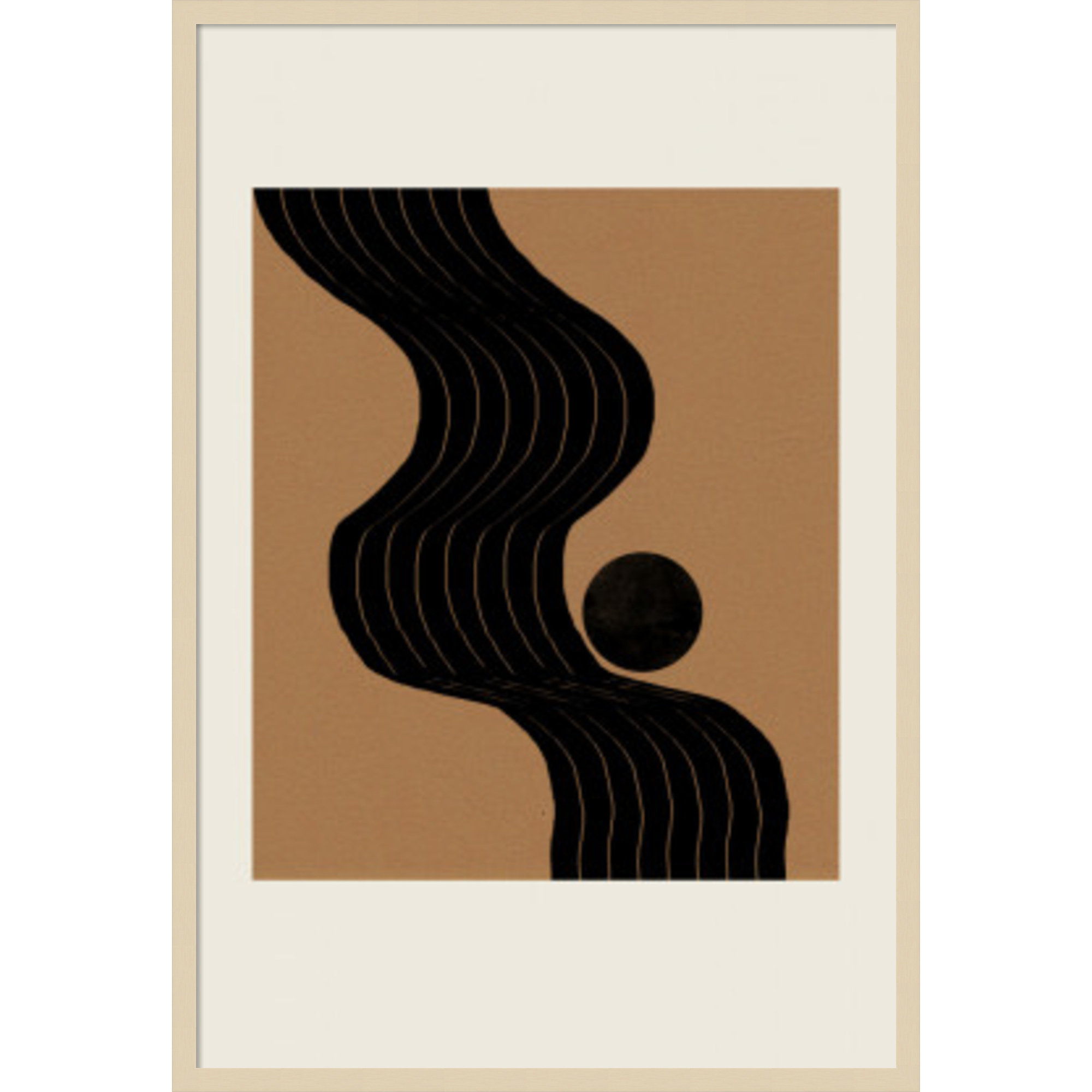 Composition I by The MIUUS STUDIO Wood Framed Wall Art Print, Brown, 41" H x 28" W