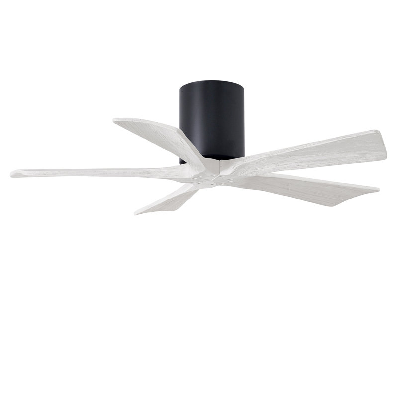 Ventilateur à pales encastré 5 pales Irene, 42", Noir mat, Blanc mat