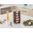 20 Jar Dark Wood Spice Rack with Spices Included Rotating Tower Organizer