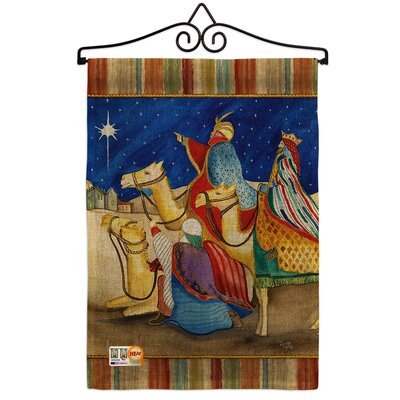 Three Kings Winter Nativity Impressions 2-Sided Burlap 19 x 13 in. Garden Flag -  Breeze Decor, BD-NT-GS-114213-IP-DB-02-D-US18-WA