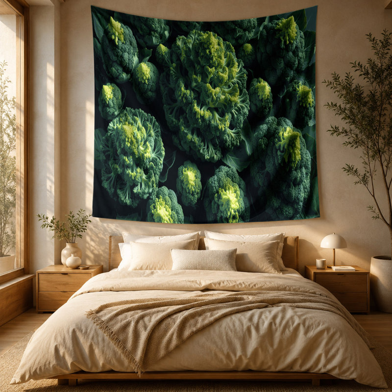 Tapisserie murale légumes Romanesco, 51 po x 60 po
