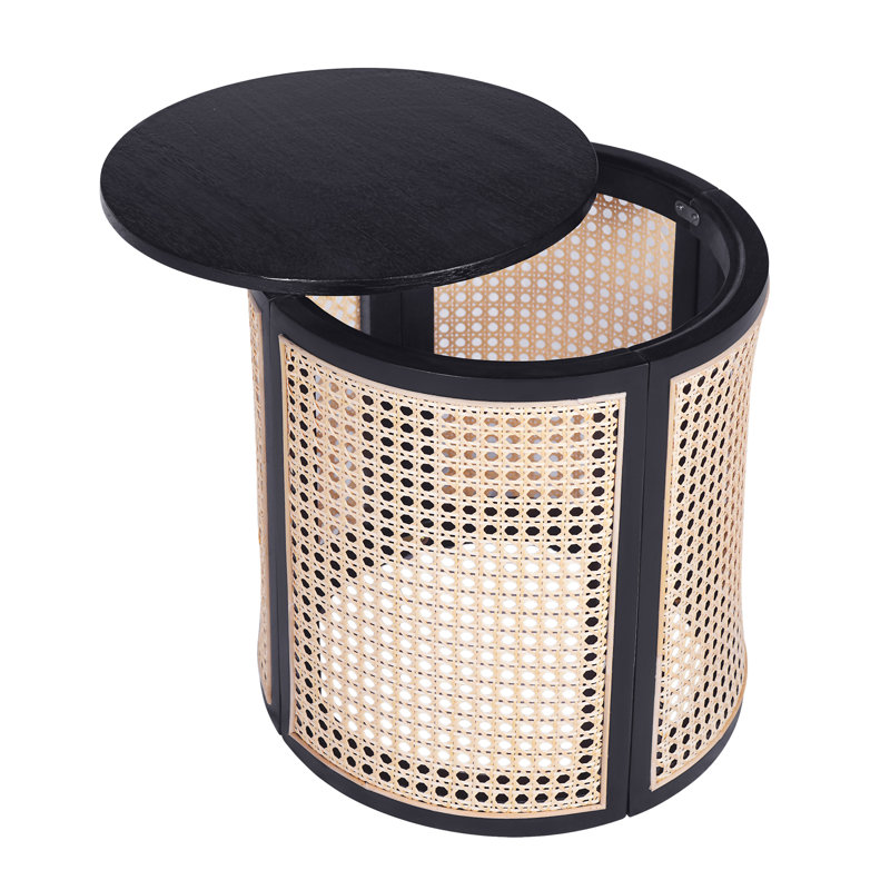 Table de bout ronde 15,70 po, Noir
