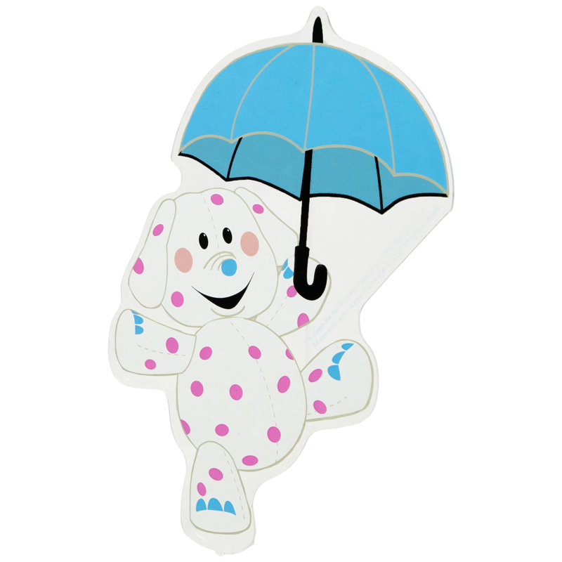 Spotted Elephant Misfit Double Sided Gel Christmas Window Cling Decoration