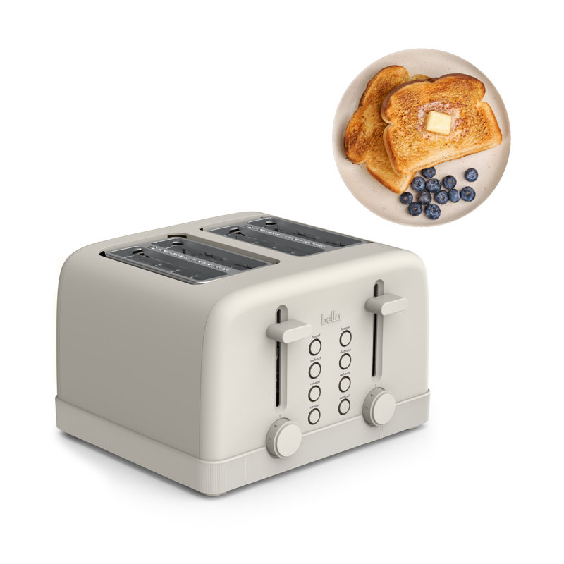 Bella 4-Slice Extra Wide Slot Toaster, Oatmilk