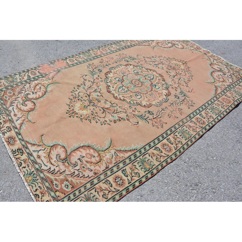 Tapis antiques jaunes, tapis tissé à plat, tapis turc, grands tapis de 5,6 x 9 pi, tapis rétro