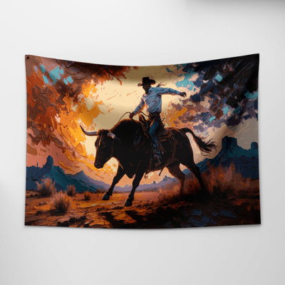 Tapisserie murale style Sud-Ouest, Bull Rider 9
