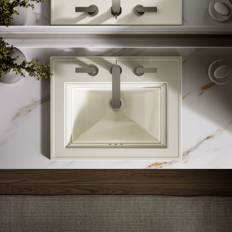 Memoirs® Stately Drop-in Bathroom Sink, 8" Centers, Biscuit