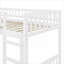 Lit mezzanine minimaliste en bois massif blanc Crisp pour chambres à coucher avec glissoire et échelle